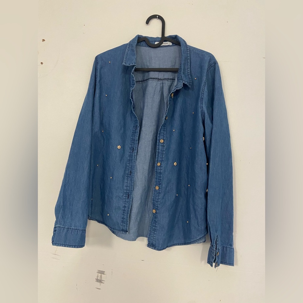 b-basic Blue Denim Shirt